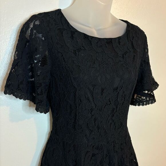 Miami Black Lace Short Sleeve Romper Size Small - Picture 4 of 11
